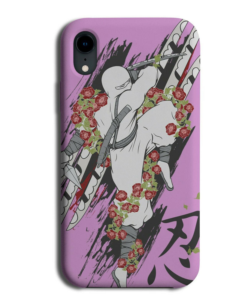 Japanese Ninja Phone Case Cover Flowers Writing Word Symbol Japan E334